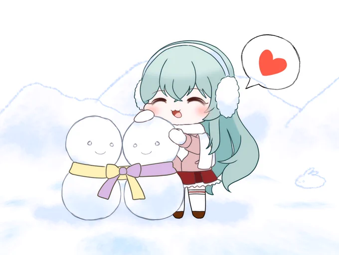 ぺたぺた雪遊び紅巴 