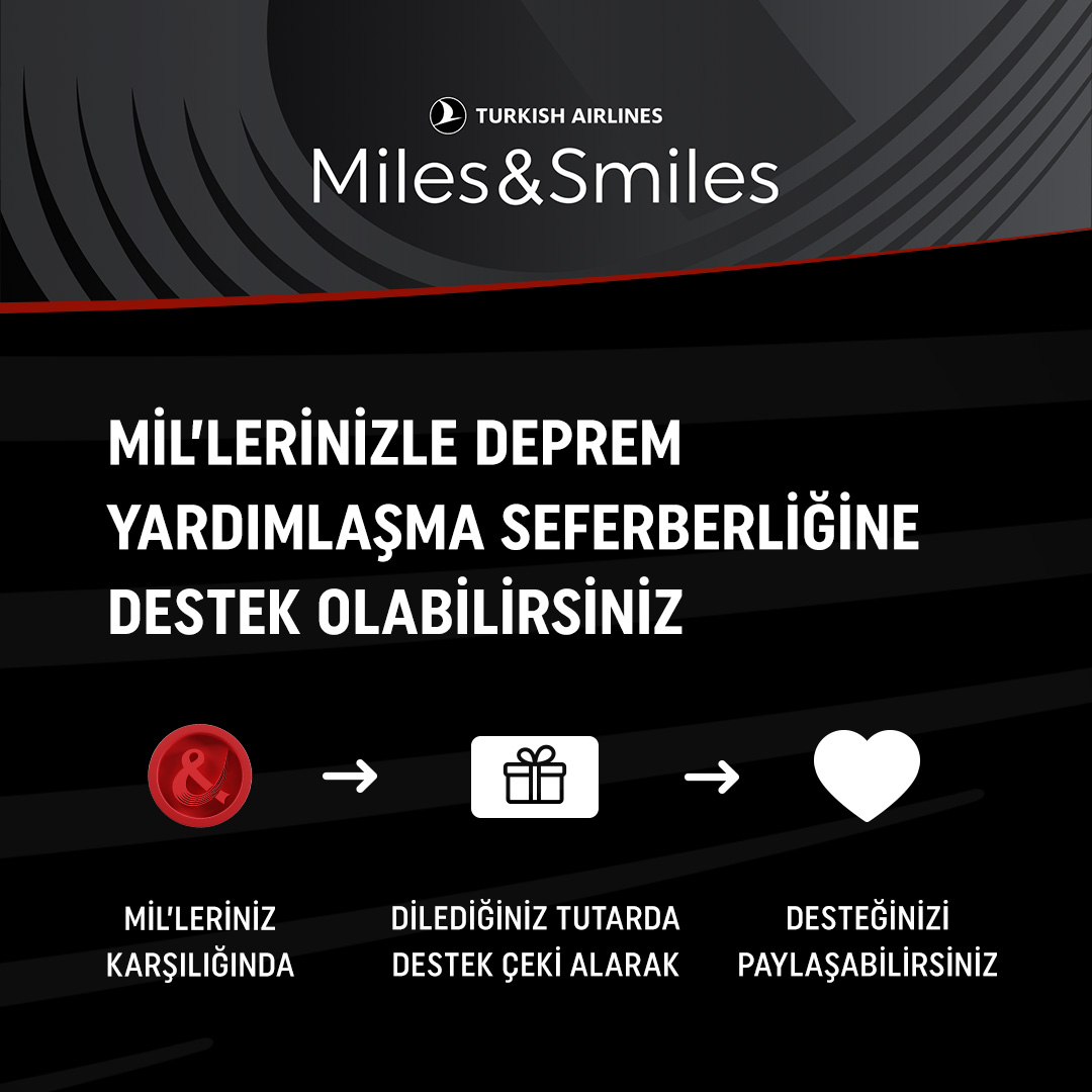 TK_TR's tweet photo. “Deprem Yardımlaşma Seferberliği” kapsamında, program ortağımız LC Waikiki ile Mil’lerinizi destek çekine dönüştürerek deprem bölgesindeki vatandaşlarımıza destek olabilirsiniz. Her destek çekinin karşılığında biz de üyelerimiz adına katkıda bulunacağız. 

Detaylı bilgi için 👇