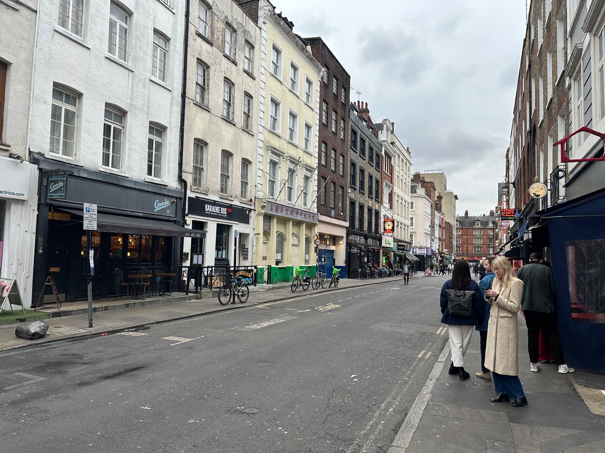 So glad Soho is now open to traffic. Tarmac and cars are just the essence of human connection. Before and after.