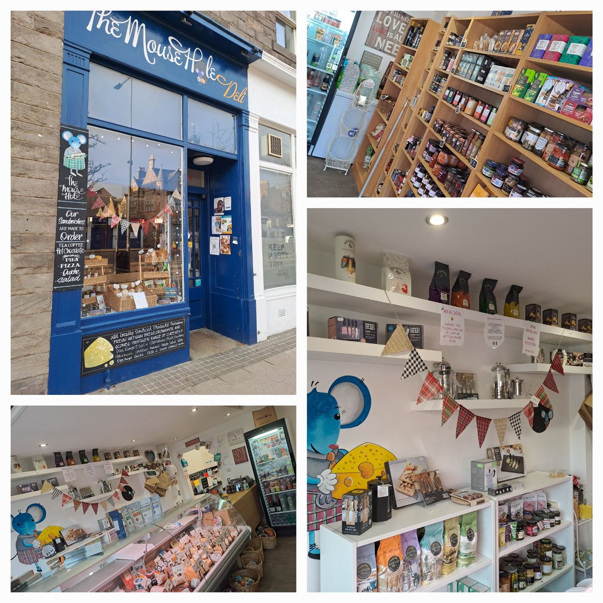 PortyMouse's tweet photo. What a lovely morning it's here in Porty! We are open until 3pm today so pop in and get some scooby snacks for the rugby this afternoon 🏴󠁧󠁢󠁳󠁣󠁴󠁿🏴󠁧󠁢󠁷󠁬󠁳󠁿
#shopsmallporty 
#supportsmalllocalbusiness 
#mouseholedeli https://t.co/NFVvwHhAW6