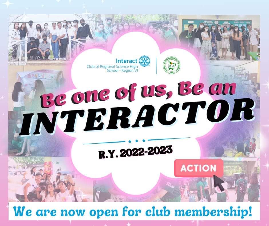 IACRSHSVI's tweet photo. ATTENTION SAYANISTAS‼️ARE YOU READY TO PUT SERVICE ABOVE YOURSELF❓👋

📣 The Interact Club of Regional High School for Region VI NOW OPENS its slots for MEMBERSHIP 

1/5 https://t.co/B1ooxwkirM