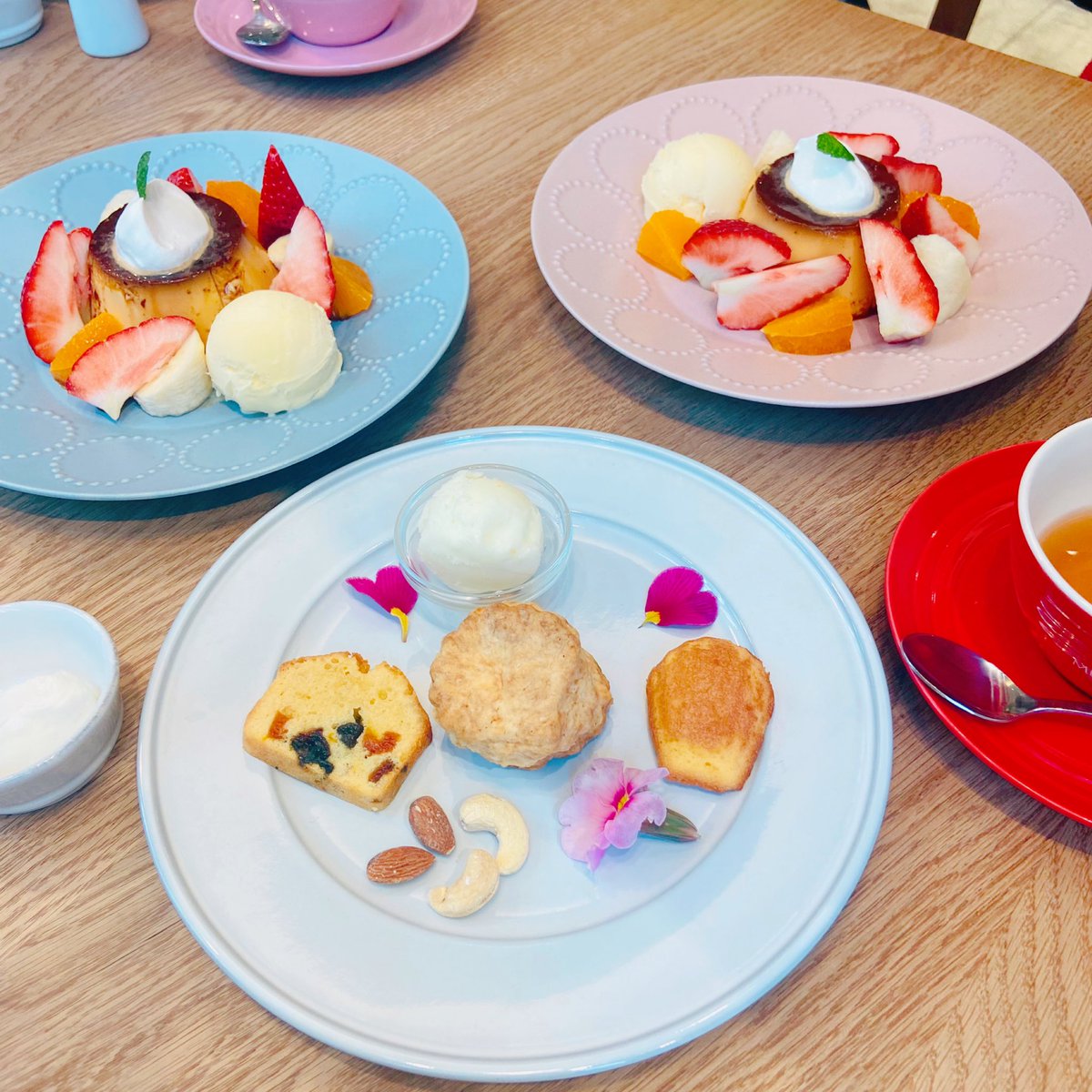 yujun1913's tweet photo. ランチもお茶タイムも楽しかった❤️
ランチのチキンはパリパリ😋
紅茶も美味しかった❤️わんこティーでちょっと笑けたけど🤣
いっぱい話せて、あ〜楽しかった♫
また遊んでね♡♡♡ https://t.co/HmenIsfsXp
