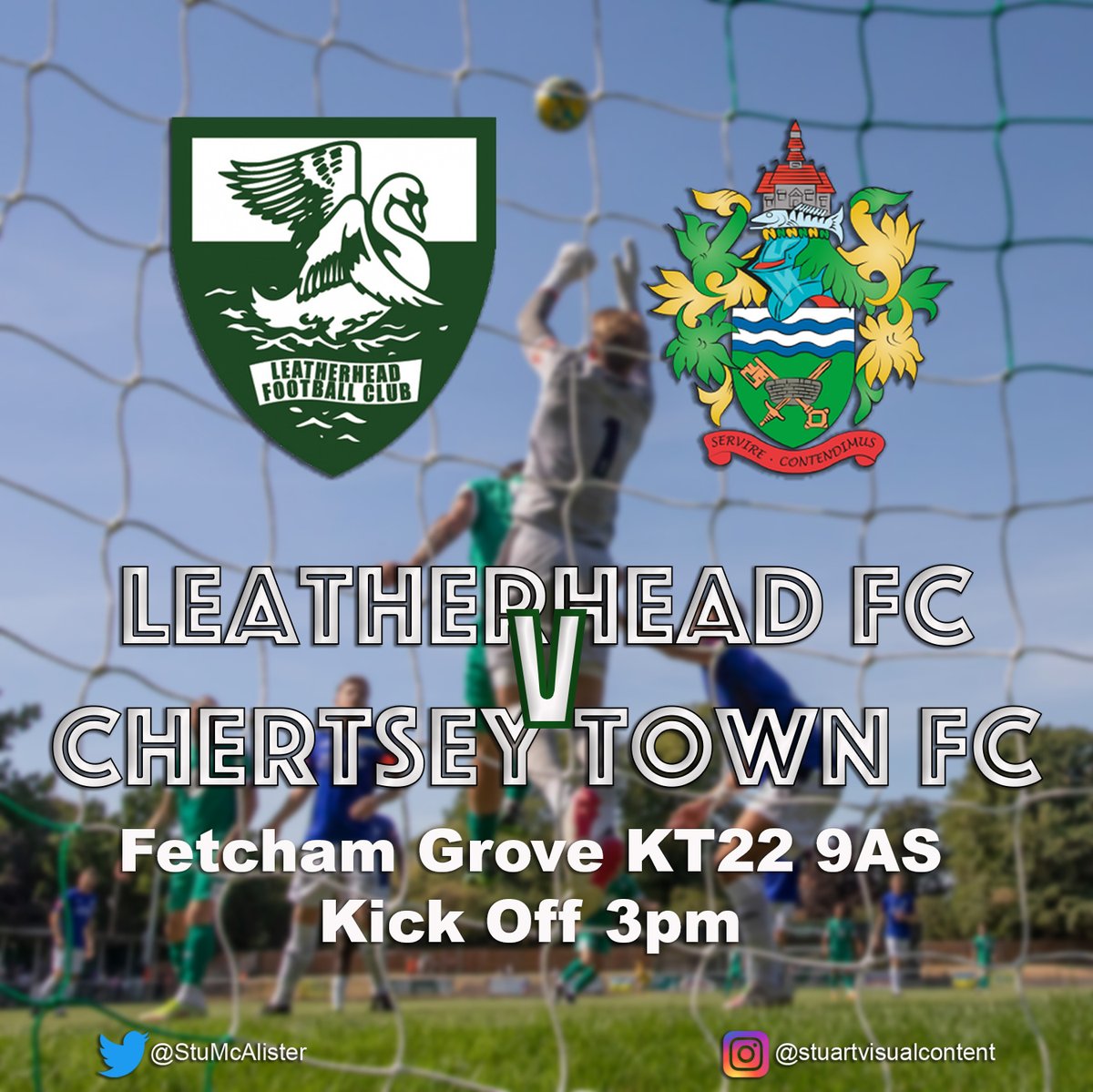 @LeatherheadFC welcomes @TheCurfews to Fetcham Grove today.

Kick Off 3pm ⚽️

(as heard on @SKontheradio @sryhilsradio)

@ClubTanners 
@IsthmianLeague 
@livingkt22
@FWPLeatherhead