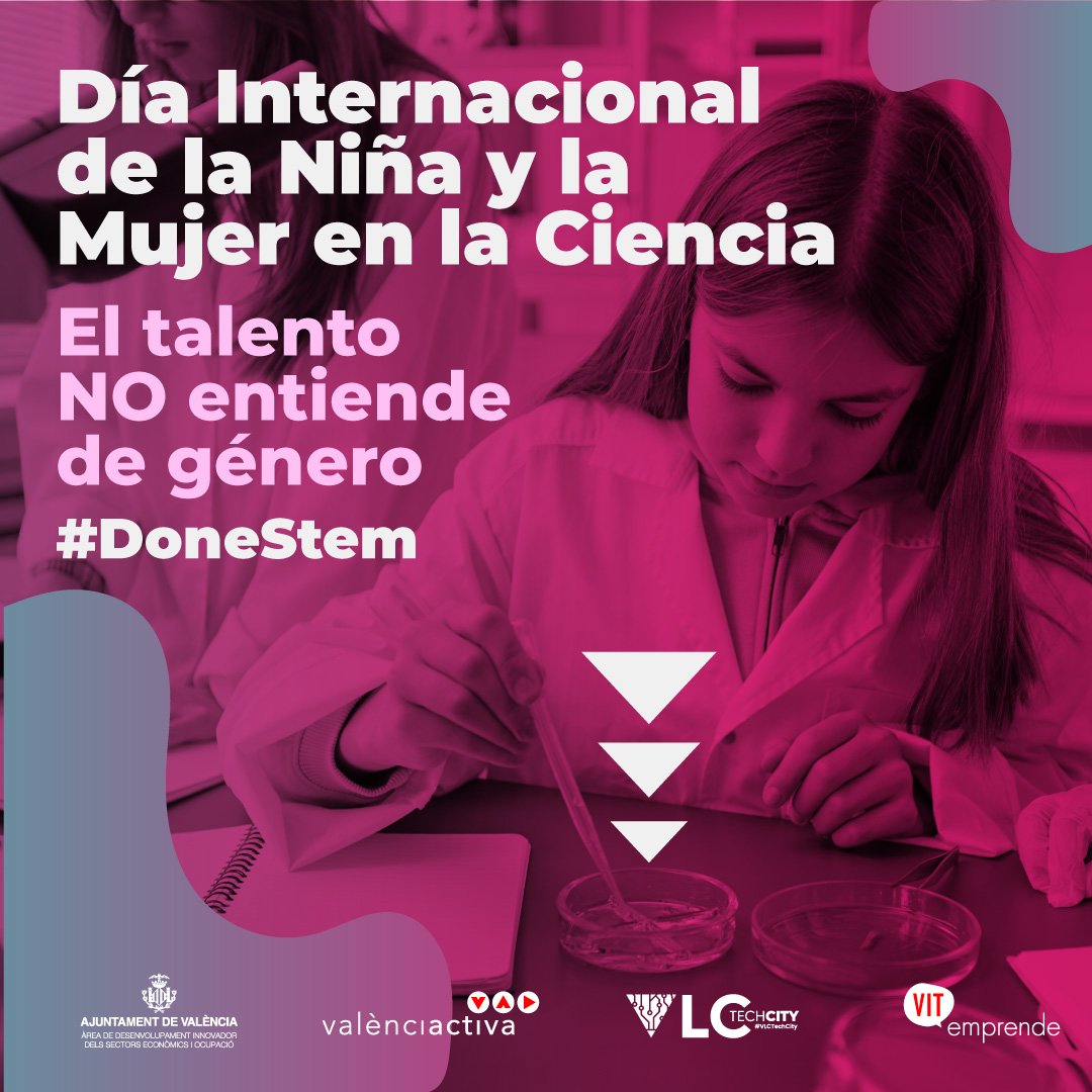 VLCTechCity's tweet photo. 👩‍🔬 En el #DíaMujerYNiñaCiencia seguimos visibilizando el trabajo de tantas mujeres que se han lanzado a crear soluciones a través de la ciencia.

La València del futuro necesita el talento de las mujeres 💪

¿Quiénes son tus referentes #DoneStem?
https://t.co/8UVMLlGciI https://t.co/oSuU2KXqG9