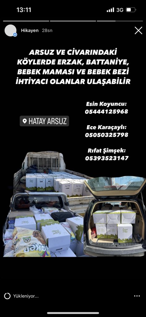 Mariadebonn's tweet photo. ARSUZ VE KÖYLERİNDE GÜN İÇERİSİNDE BEBEK MAMASI, BEBEK BEZİ, ERZAK VE BATTANİYE İHTİYACI OLANLAR ULAŞABİLİR
Esin Koyuncu: 05444125968
Ece Karaçaylı: 05050325798
Rıfat Şimşek: 05393523147 https://t.co/Swg7sCPic1