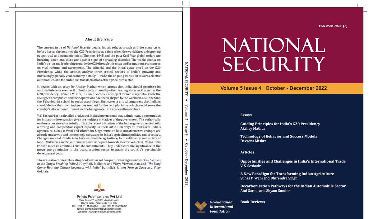 a2zstartup's tweet photo. Sharing my research "#Technology of #Behavior and #SuccessModels: The #10thManView of #NationalSecurity" published in the #NationalSecurityJournal of Vivekananda International Foundation #VIF 
Link- https://t.co/S1dC2lrgYQ https://t.co/ya9nyreMbp