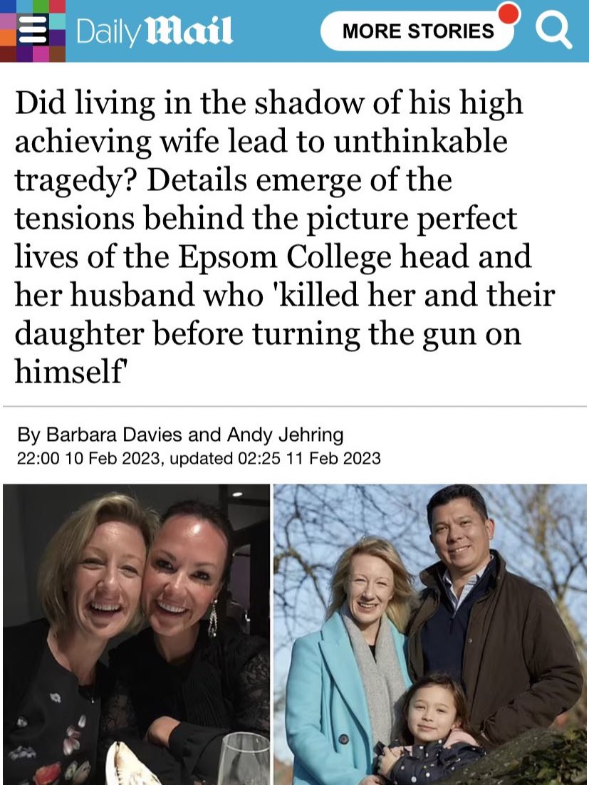Women, know your place in the kitchen and the bedroom. If you defy gender roles and over shadow your husband, he will kill you and your child. And you are to blame for an “unthinkable tragedy” — that’s actually very “thinkable” because 3 women are killed every week by men.