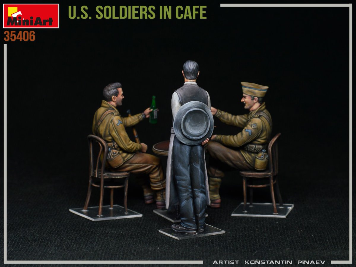 MiniArt Models on Twitter "New MiniArt Kit Coming Soon 35406 U.S. SOLDIERS IN CAFE Plastic