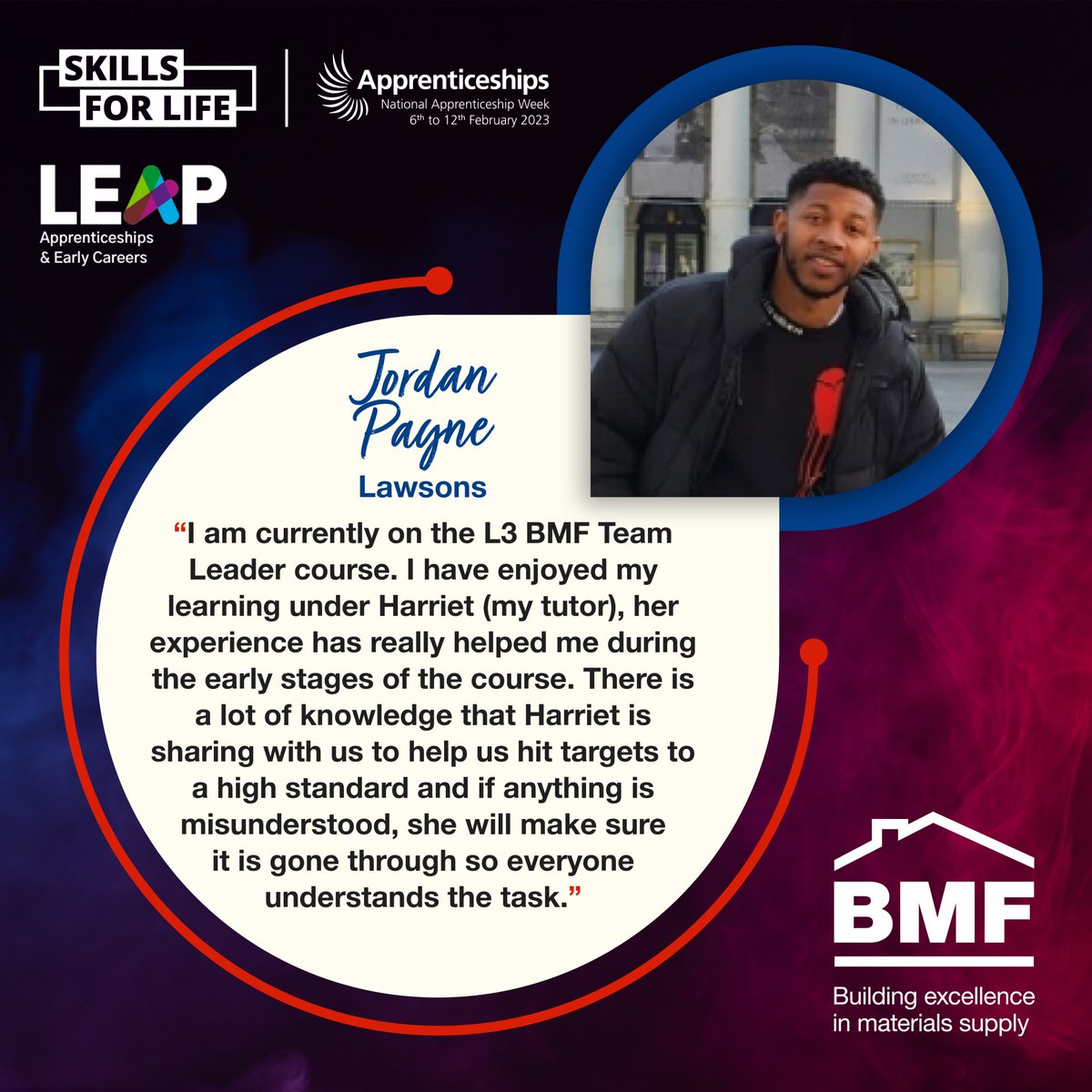 Jordan Payne, apprentice at <a href="/LawsonsUK/">Lawsons</a> tells us about the support he’s received from his LEAP apprenticeship.

#NationalApprenticeshipweek2023 #Skillsforlife