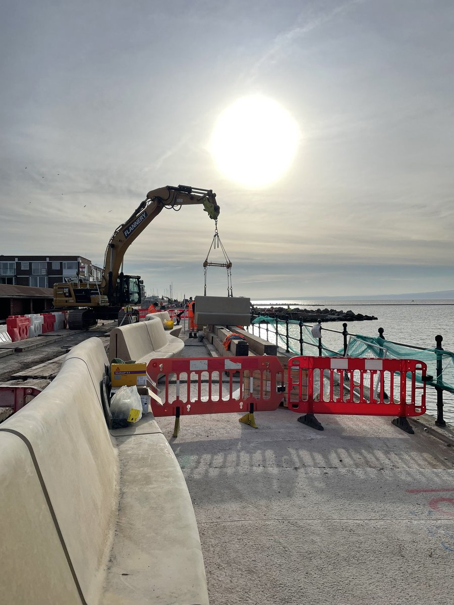 OllieHope3's tweet photo. A big week for #flood protection in Cheshire and Merseyside. @EnvAgency and @WirralCouncil Directors came to see the West Kirby #coastal defence taking shape and @EnvAgencyNW, @Go_CheshireWest and @uugroupplc unveiled our plans to protect Northwich https://t.co/ozVJaLWk1V https://t.co/l5cRw1T2pW