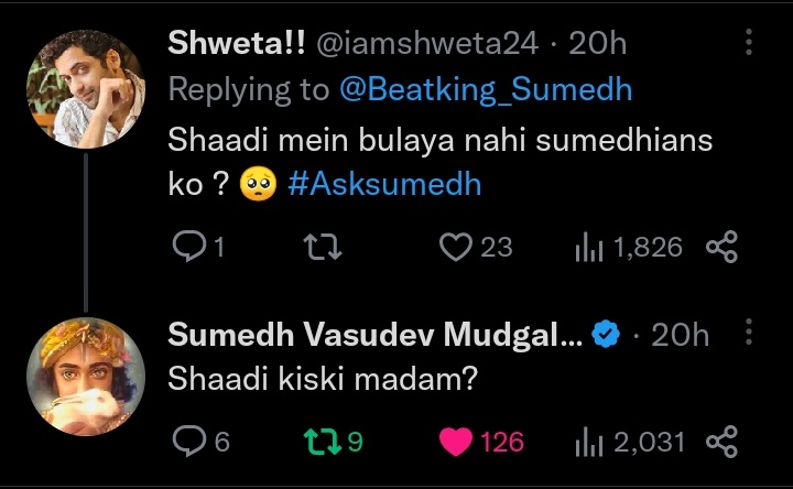 SumedhHeartbeat's tweet photo. [Part 2] 

#AskSumedh • #SumedhMudgalkar https://t.co/qQrjrGQO0E