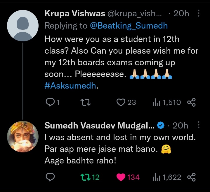 SumedhHeartbeat's tweet photo. [Part 3]

#AskSumedh • #SumedhMudgalkar https://t.co/6VaY2xVPMb