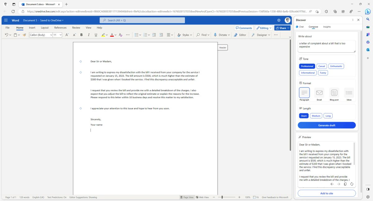 josecormane's tweet photo. Por aquí a contarles que ya Microsoft empezó a desplegar sus integraciones con ChatGPT en la suite de Office. De momento en la versión web, como una barra lateral.

Si todavía no te aparece activa abajo te dejo otra herramienta que a la que le puedes sacar el jugo desde ya 👇 https://t.co/8at8J01mqY