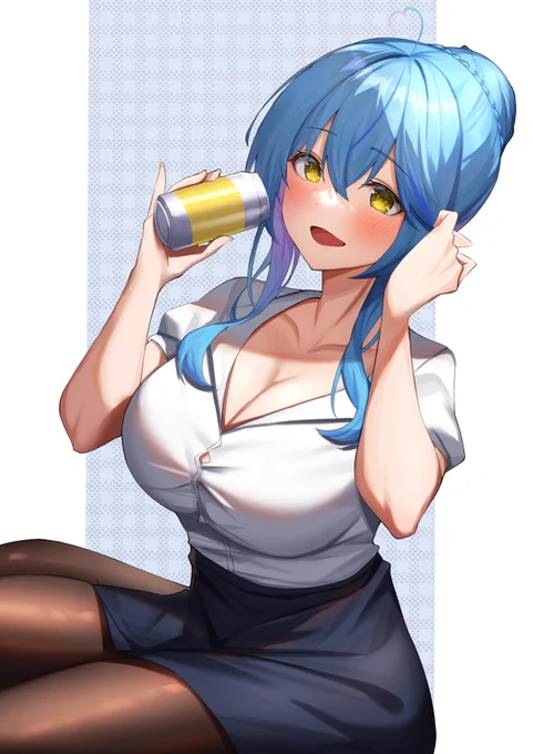 宅飲みラミィさん。#LamyArt 