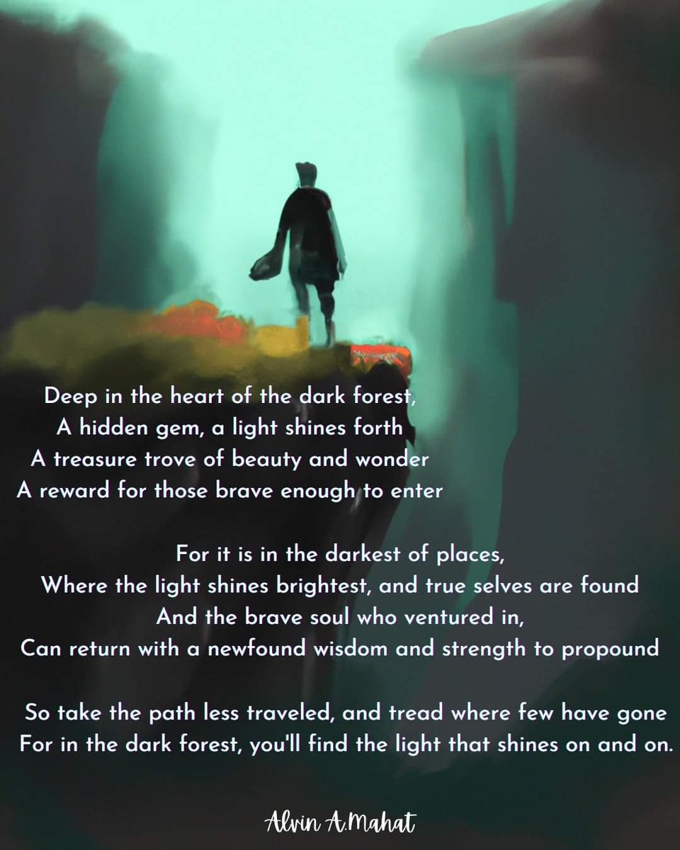 Alvin_Azril's tweet photo. Venture into the Unknown

Deep in the dark forest, where the trees tower high
A place where the light dares not reach the sky
A place where the unknown lurks, and fear does dwell
But for those brave enough to enter, a tale to tell... https://t.co/zriadMmbCJ