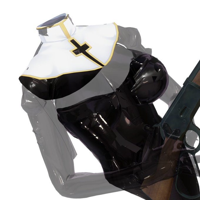 Cutoutにすれば襟消せることは消せるな…肩はどうしようもないけど

……やるべき? 