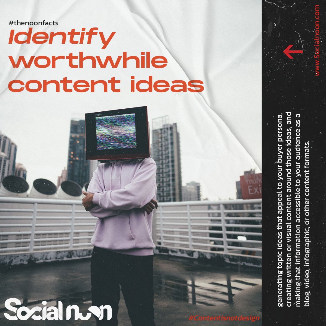 Identify 🙌🏻
Add value to your content by identifying what's important and what's not. Ideate and then diversify because u don't need to share every hot take just for engagement. 

#contentcreator #content #potential #marketing #socialnoon #digitalmarketing #marketing #branding