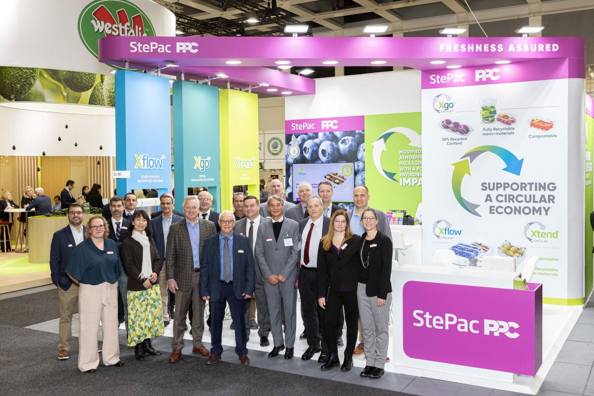StePac_Xtend's tweet photo. #fruitlogistica2023 Presenting StePac PPC Circular™, our broad range of packaging solutions that supports a circular economy and includes fully recyclable solutions, packaging containing chemically recycled content, and compostable solutions.
#StePac #flexiblepackaging https://t.co/wOH2wC86xO