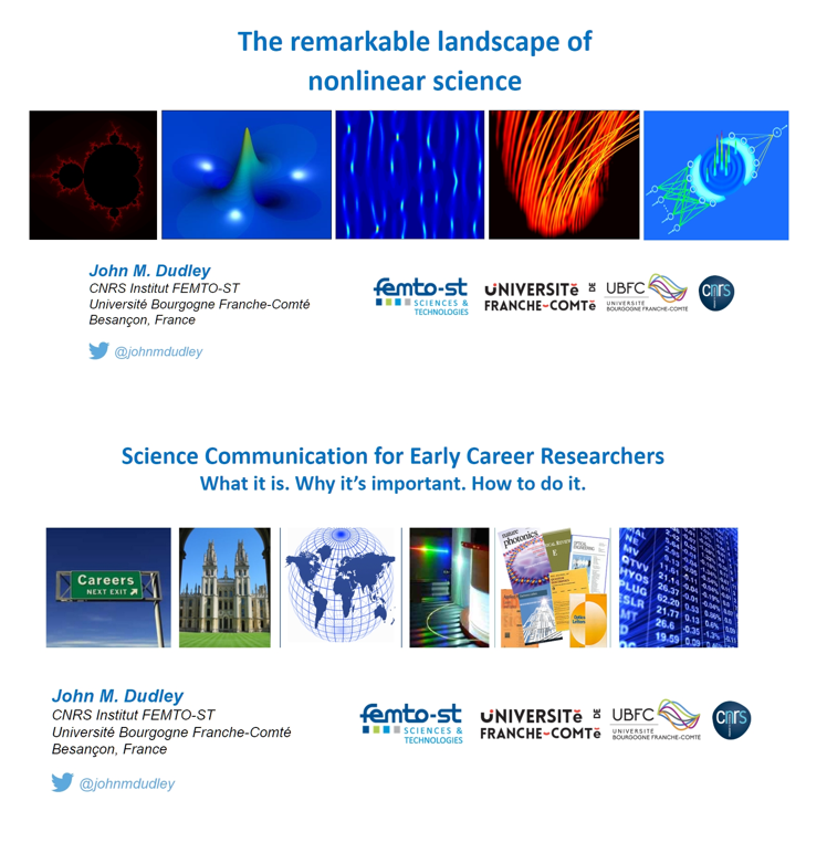 For any French PhD students looking to add to their course requirements (PIF) I am teaching 2 online courses this semester (in English). One on nonlinear science adum.fr/as/ed/UBFC/for… and one on science communication adum.fr/as/ed/UBFC/for… Enrolment in the usual way!