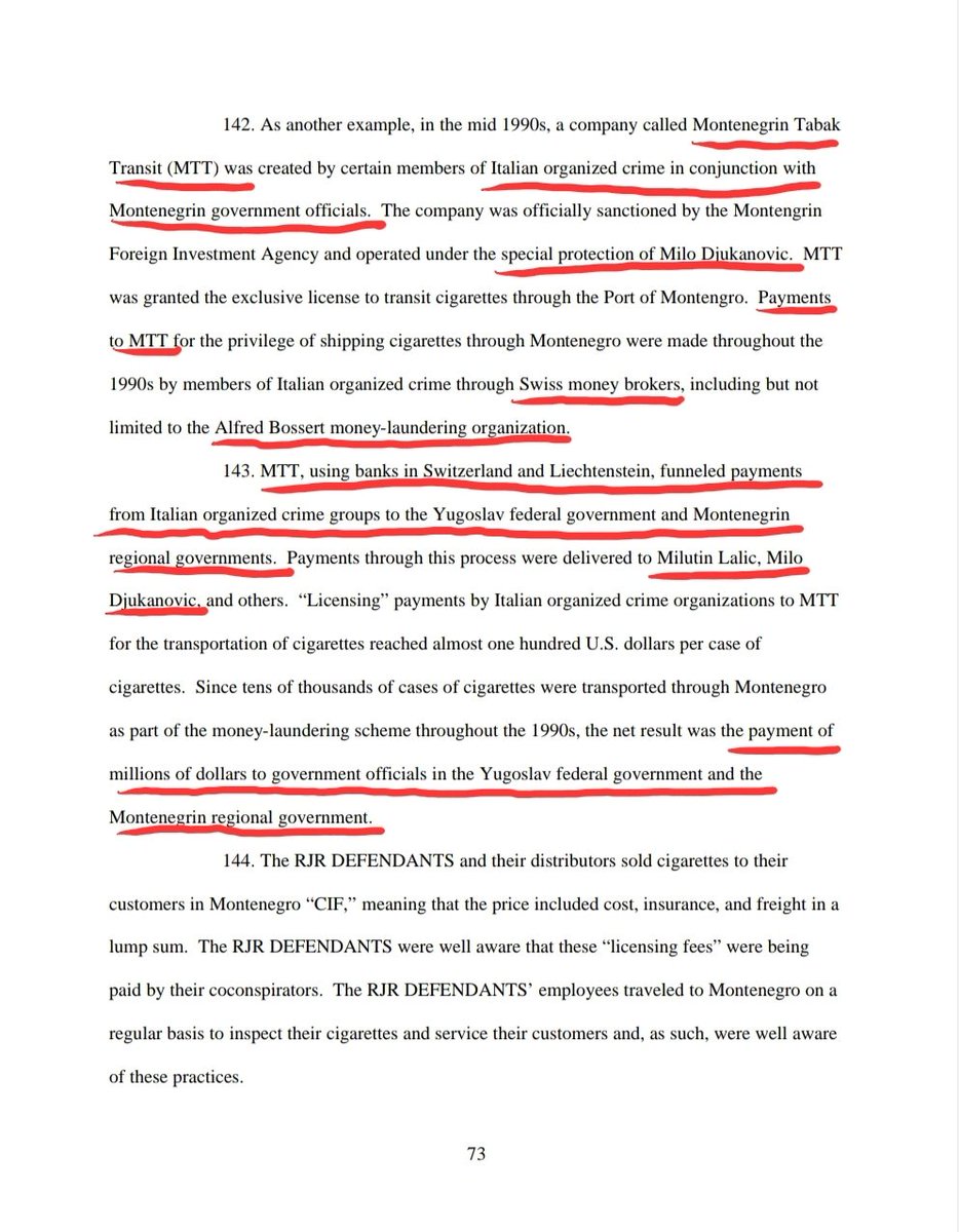Zašto Vladin zakon o oduzimanju imovine amnestira švercere cigareta iz 90tih?
Zašto Vlada ignoriše savjete EU koja ima dokaze o nezakonitom bogaćenju naših funkcionera iz tog perioda?
U EU nisu uništavana dokumenta - pogledajte dio njihove tužbe u vezi šverca cigareta 🔻