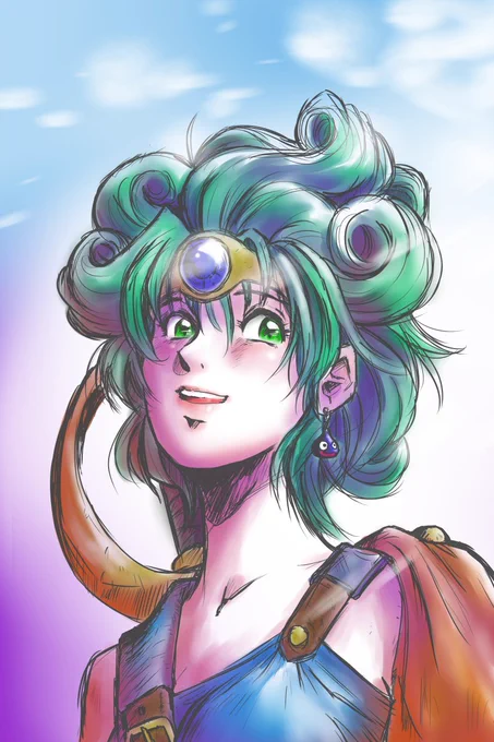 #ドラクエ4祝33周年  実は今DQ4女勇者ちゃんの新作絵描いてます…が 記念日に間に合わないかもしれないので例年どおり過去絵でお茶を濁しておくわよw4枚目はFC版プレイ当時に描いたやつ(恥ずかしwww 