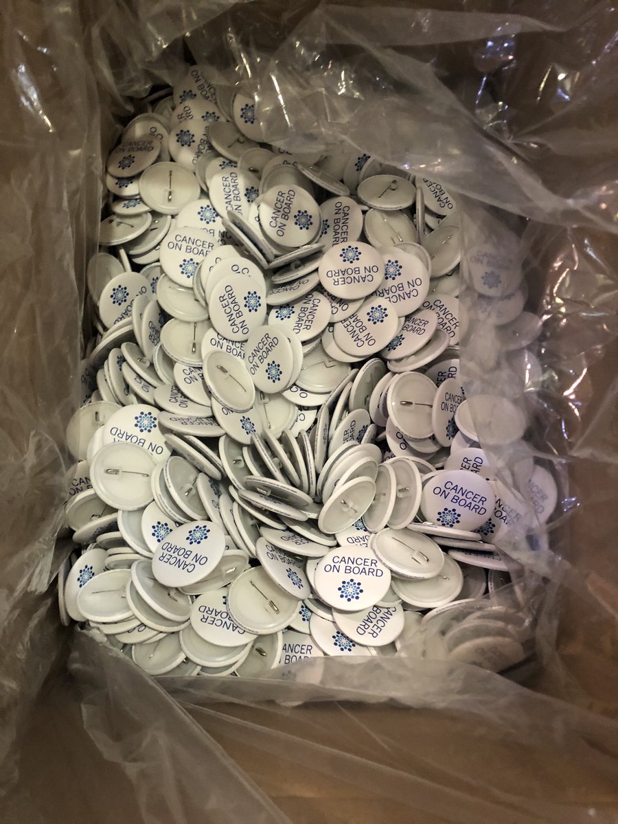 CancerOnBoard's tweet image. We have just had a bulk order of badges delivered. If you have a clinic, or any kind of waiting room where cancer patients congregate, get in touch and we can send a pack of badges and leaflets.