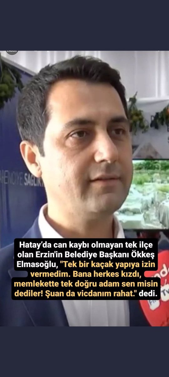 Hatay'ın can kaybı olmayan ilçesi Erzin'in Belediye Başkanı Ökkeş Elmasoğlu:
❤️👏🏻
Japon Merdivenden Turkcell Cengiz Deniz Baykal Helal Rönesans Kahramanmaraş'ta Hesap Yazıklar Tavşancıl Şeytan Atatürk Antakya'da Elif Hacı Depremin 6 Yeter Haram