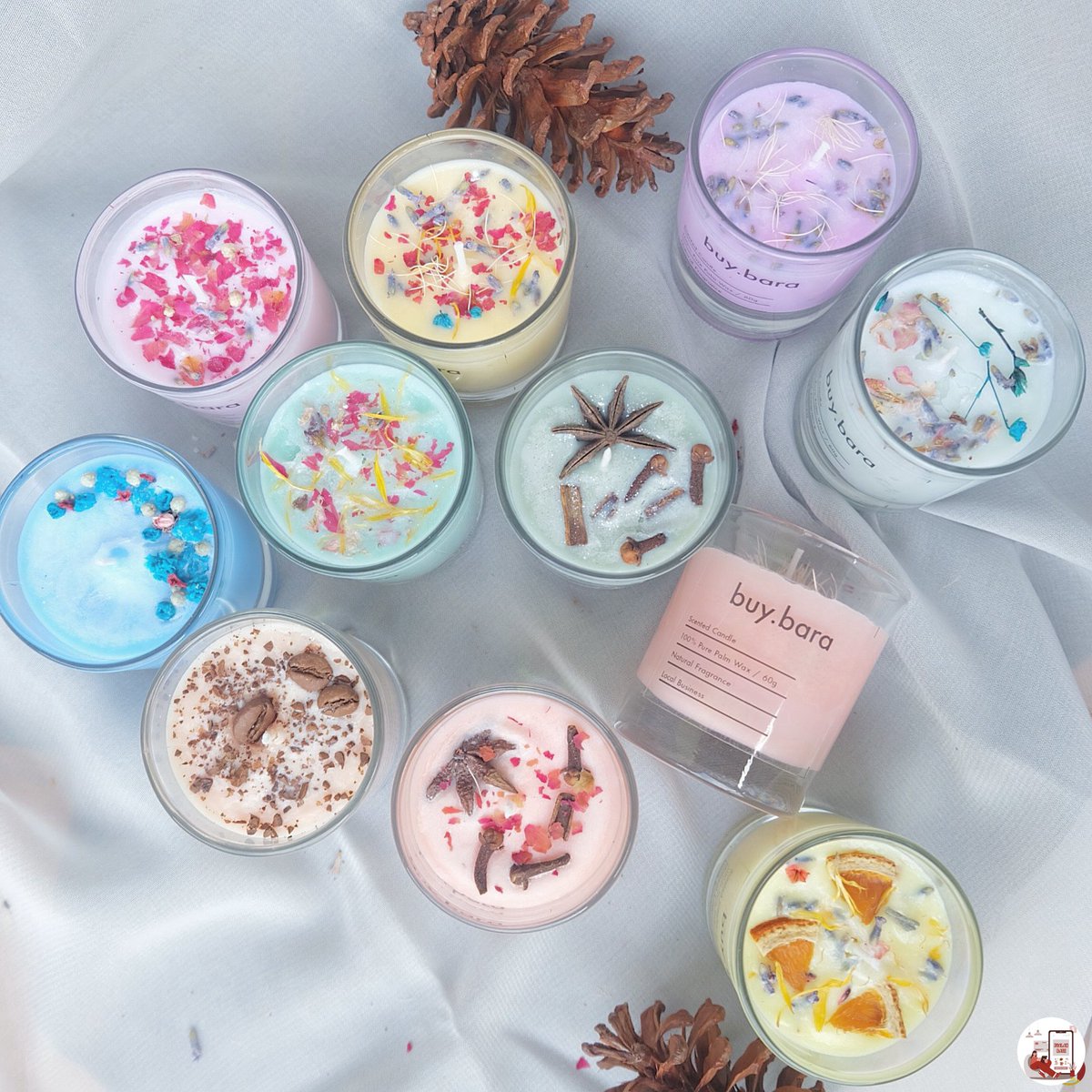 Jual scented candle with dried flower🦋 tweet media