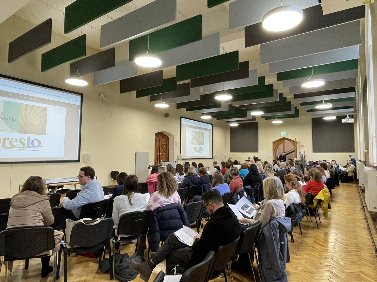 It’s a full House in <a href="/Music_DCU/">Music @ DCU</a> for the #MusicLeadershipDay as part of the <a href="/ErasmusPresto/">presto_erasmus</a> project with our colleagues form <a href="/DCU/">Dublin City University</a>, <a href="/NYCOScotland/">NYCOS</a>, #lisztAcademy , <a href="/Minifiddlers/">Minifiddlers</a>