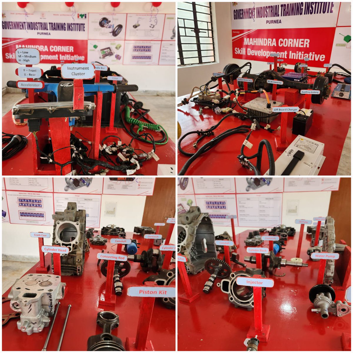 BrajeshLtd's tweet photo. This skill development corner is for our youth's future for their clear vision about new upcoming technologies-facilities are live benchs &amp; Practical lab. This initiative taken by Brajeah Automobile and organized at Govt ITI college of Purnea. @sumanmishra_1 @anandmahindra https://t.co/C4ZBw00veH