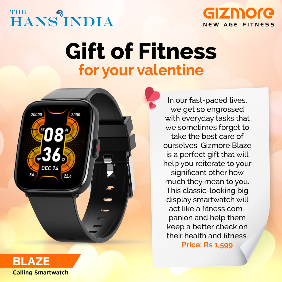 This valentines day, gift #Fitness to your loved ones as #TheHansIndia features #Gizmore #Smartwatch as one of the best #ValentineGifts Reat it here : bit.ly/3jNeSot
Buy now : bit.ly/3TE71GC
#NewAgeFitness #ValentinesDay #GiftIdeas @TheHansIndiaWeb @Flipkart