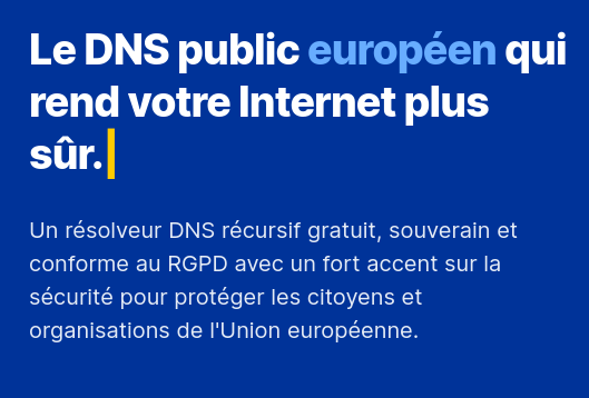 Excellente initiative, merci <a href="/RomainCointepas/">Romain Cointepas</a> et <a href="/Olivier_Poitrey/">Olivier Poitrey</a> !
dns0.eu/fr