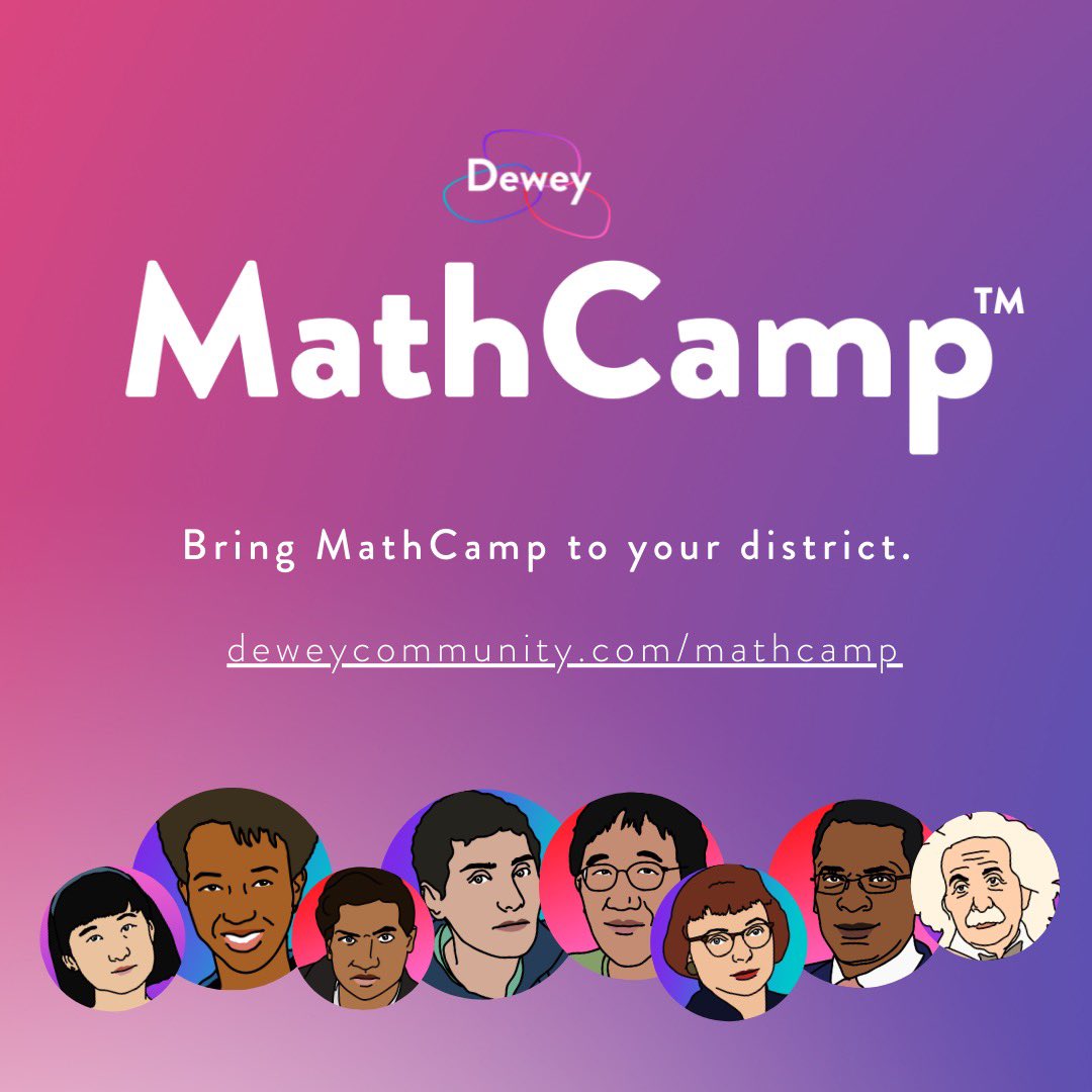 Looking for a program for your district summer school that brings best practices in mathematics to every child?The brilliant <a href="/MikeFlynn55/">Mike Flynn</a>, his incredible colleagues <a href="/SarahBent86/">Sarah Bent</a> and our team at Dewey have built it for you! Drop us a note and we can help you learn more! #mathcamp