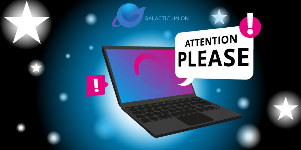 WARNING
When buying tokens on the exchange, make sure you use a wallet with unlocked tokens or use a wallet without coins!
 Staking is only possible with unlocked #GU tokens
📍Tokens received from #Presale or #IDO Sale will be available for staking after unlock
#GalacticUnion