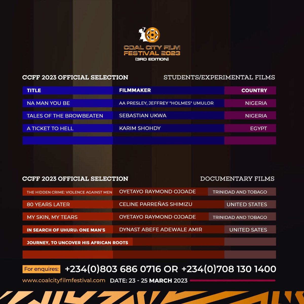 coalcityfilmfes's tweet photo. Coal City Film Festival releases 46 films official selection for Coal City Film Festival 2023.

The categories include: Students/Experimental, Shorts, Documentary and Feature Length. https://t.co/BBvHBGY42h