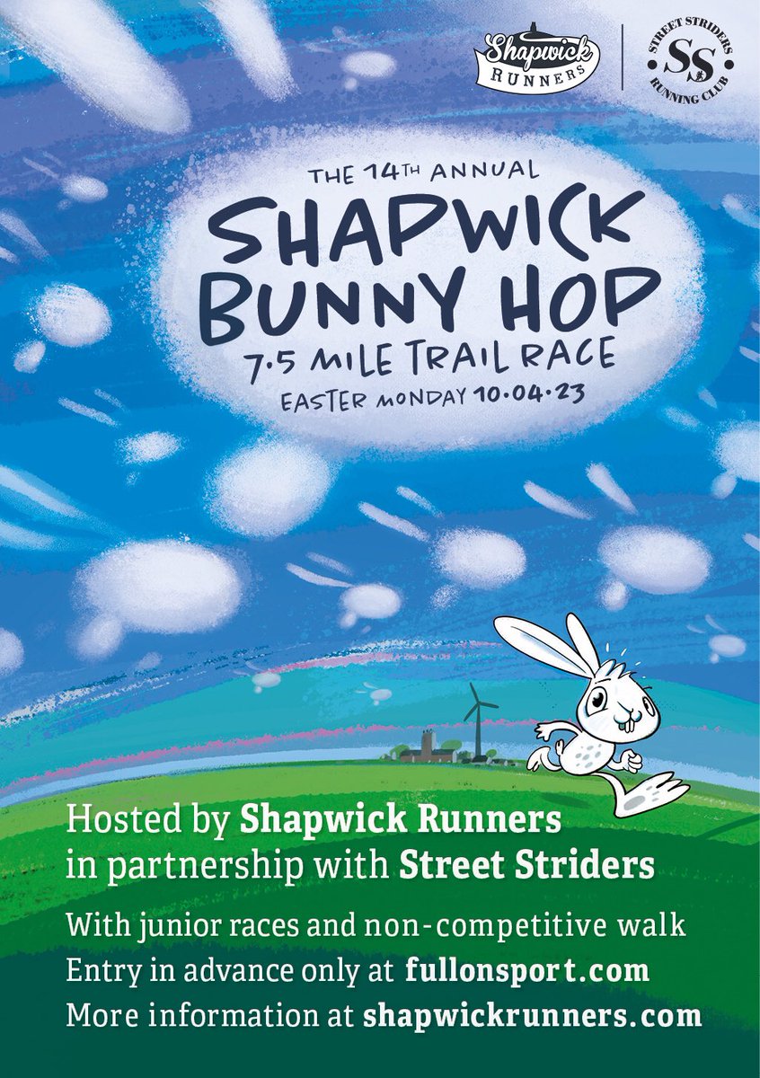 Shapwick Runners (@shapwickrunner) on Twitter photo Registration is open & selling out fast for #BunnyHop2023 Sign up today & join the rest of the bunnies on 10th April for Shapwick's annual Easter Monday trail race!🐰Online registration ONLY via
fullonsport.com/event/bunny-ho…
<a href="/streetstriders1/">@streetstridersrunning</a> <a href="/fullonsport/">Full On Sport</a> #trailrunning #fitness #run Registration is open & selling out fast for #BunnyHop2023 Sign up today & join the rest of the bunnies on 10th April for Shapwick's annual Easter Monday trail race!🐰Online registration ONLY via
fullonsport.com/event/bunny-ho…
<a href="/streetstriders1/">@streetstridersrunning</a> <a href="/fullonsport/">Full On Sport</a> #trailrunning #fitness #run