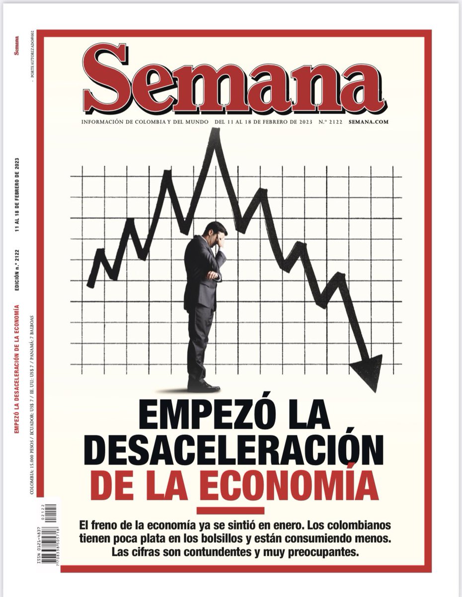 #EmpezóLaDesaceleración Malas noticias para los colombianos: empezó la desaceleración económica; hay menos dinero en los bolsillos y la actividad comercial está frenada semana.com/nacion/articul…