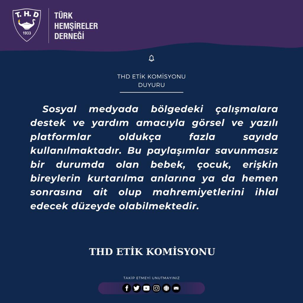thd_genelmerkez's tweet photo. THD Etik Komisyon Duyurusu https://t.co/J86EcDlqDO