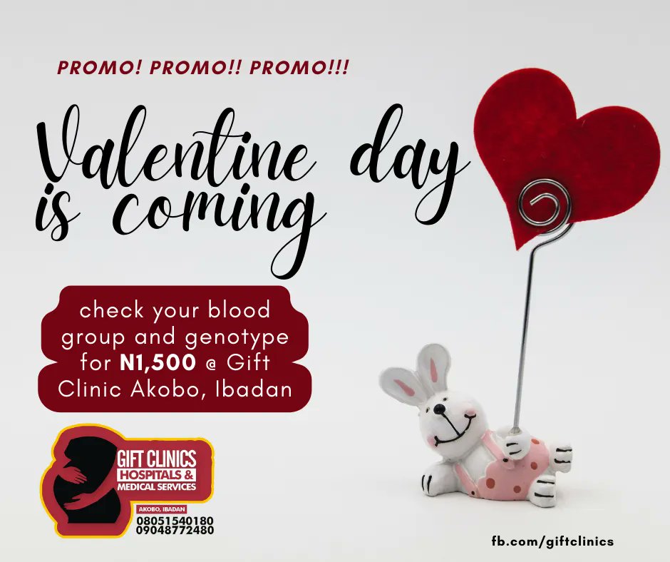 giftclinics's tweet image. Attention Ibadan residents! Ensure you know your blood group &amp;amp; genotype for peace of mind. Gift Clinic Akobo now offers tests for just N1500! Book your appointment now and take the first step in understanding your health better #BloodGroupTest #GenotypeTest #HealthAwareness