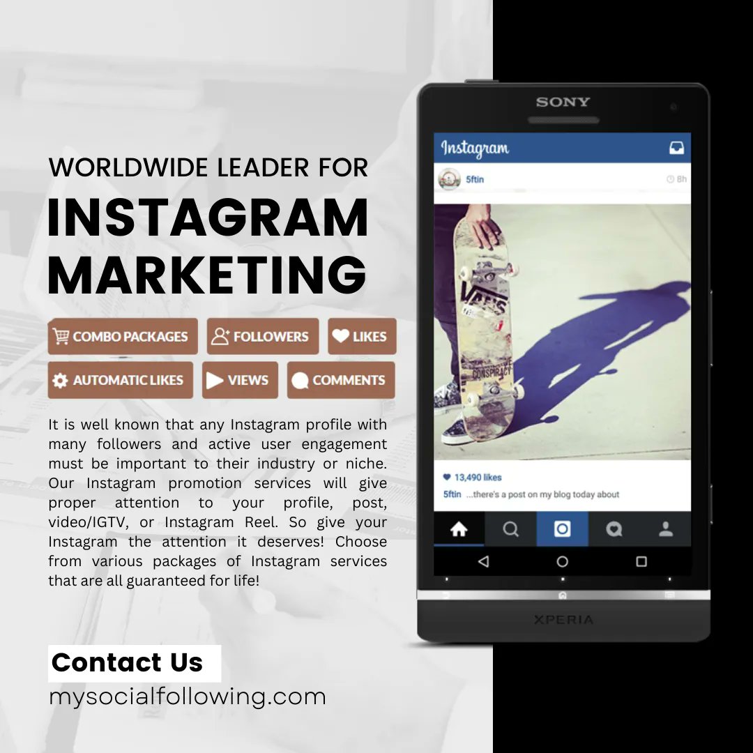 Our Instagram Promotion Services will help you get the attention of the right audience. We will give proper attention to your profile, post, video/IGTV, or Instagram Reel.

Learn More: mysocialfollowing.com

#socialmediamarketing #instagram #instagrammarketing #promotion