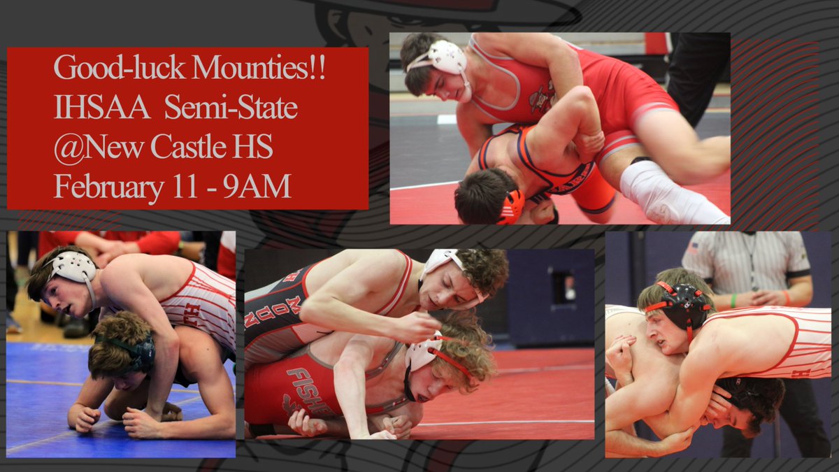 Good-luck today Brier Riggle (106), Maddox Cade (126), Marlin Williams (138), and Wyatt Woodall (195)!!  #ProudToBeAMountie