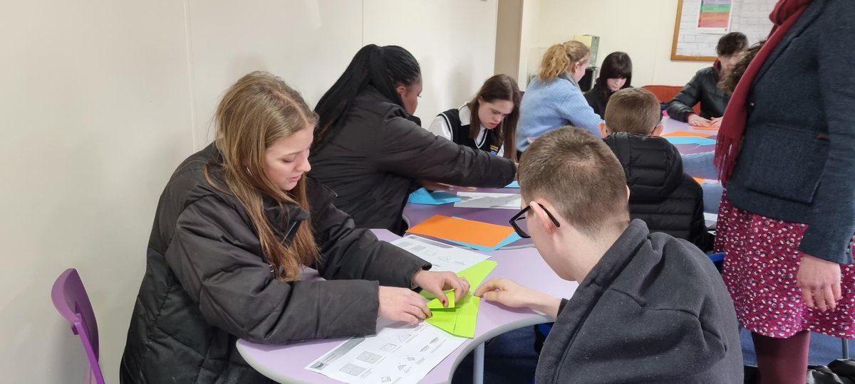gordonstoun's tweet photo. On #serviceswednesday it was Origami time for our Community Service with pupils from Milnes and Lossiemouth High Schools #servicetothecommunity #schoolservices #outofclassroomlearning #broaderexperiencesbroaderminds https://t.co/8Q6KGZxW1H