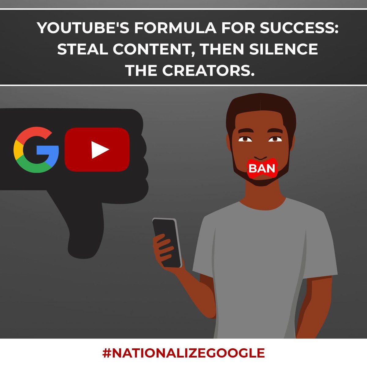 Amrit_Un's tweet photo. Fun fact, that #Youtube is originally from a country that is considered a home of democracy.
But acts like an enemy in disguise and a complete ambassador of totalitarianism, by closing accounts with no reason that threatens their monopoly!
Watch #GlobalCrisis to know the truth! https://t.co/MCsetKX2LA