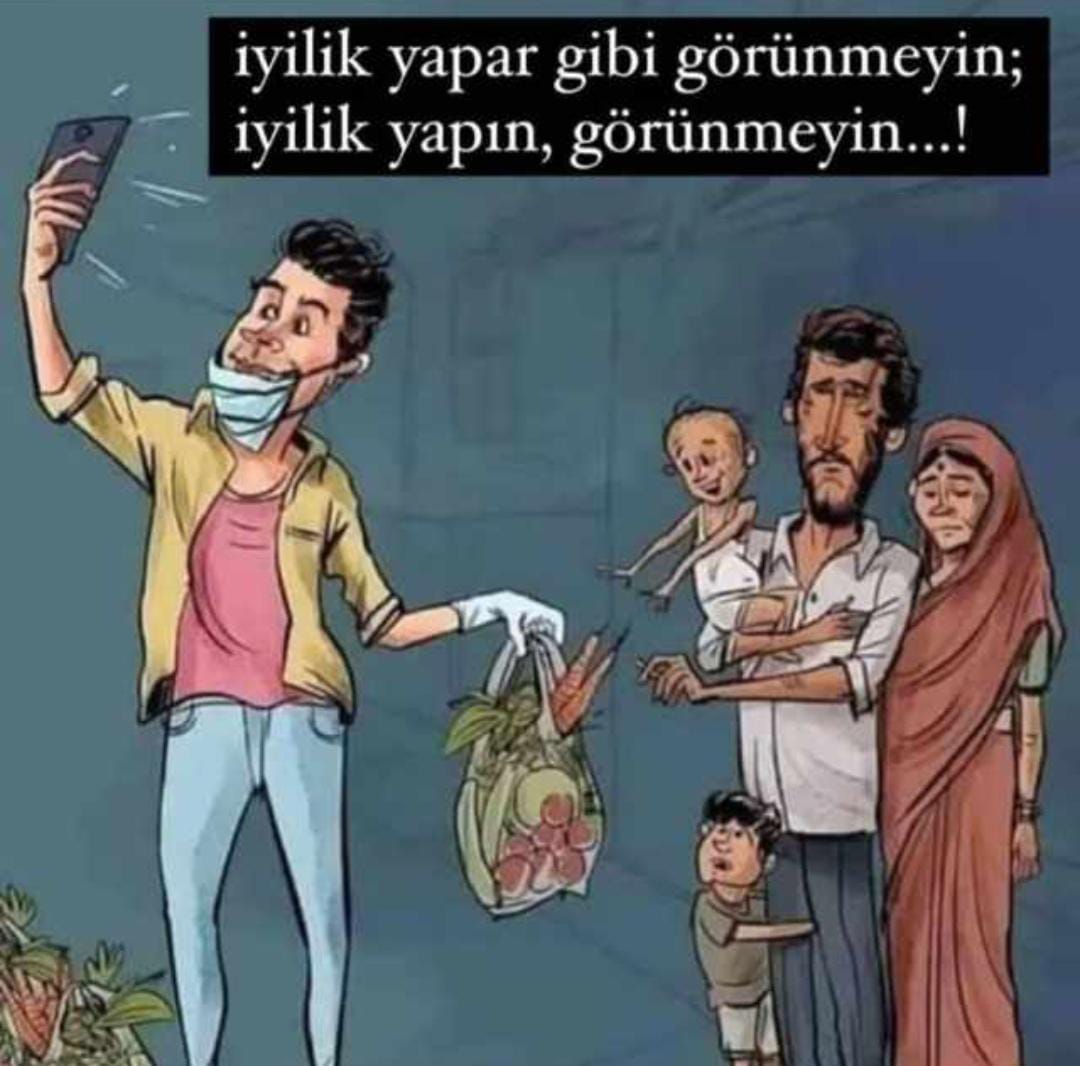 Bu reklam ve etkileşim manyaklarının hepsi yakında dönecek,AFAD (devlet) sürekli orda olacak.

İyilik yapar gibi görünmeyin, 
İyilik yapın ama görünmeyin..