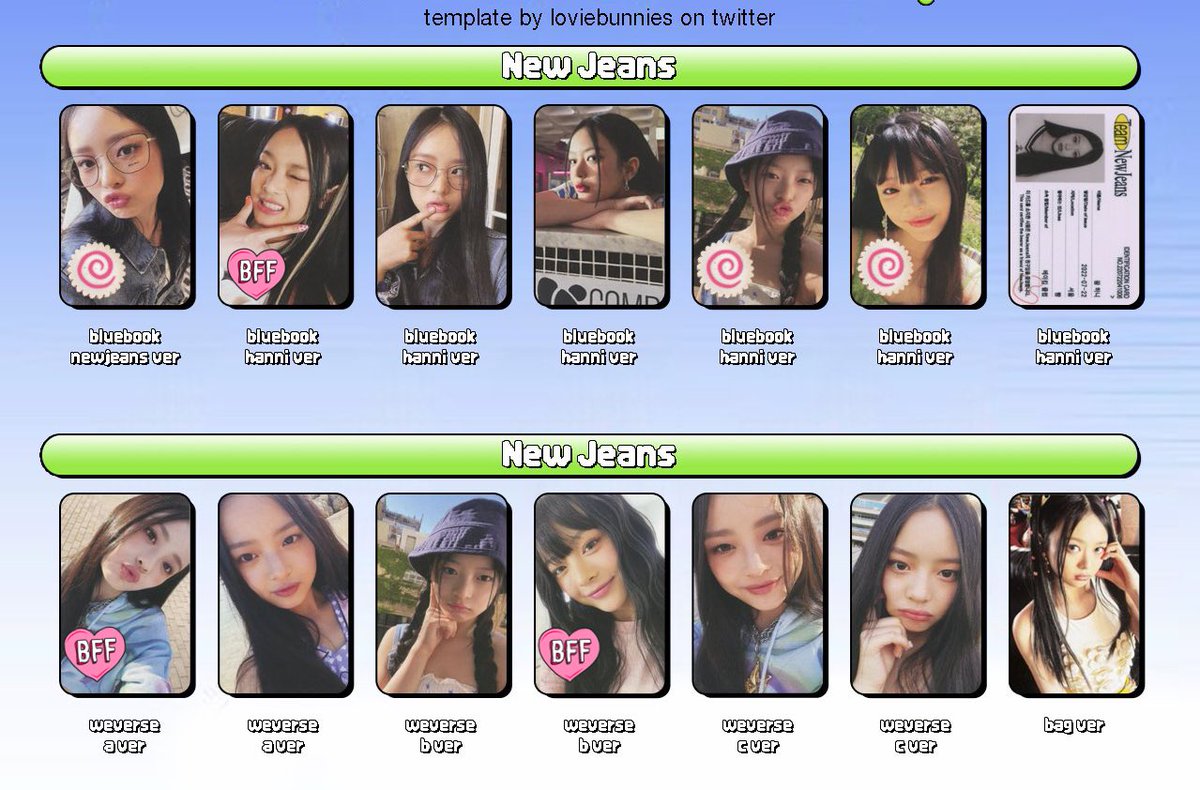 kooyangiez's tweet photo. 🪷 wtb lfs newjeans photocards

𓏔 offer marked pcs only! prio 🍥
𓏔 will get lowest offers &amp; can do dop
𓏔 pref onhand &amp; mint condi
𓏔 dm your offers! ty ☻

hanni danielle hyein pc weverse version ver bluebook https://t.co/rK3zVoySKz