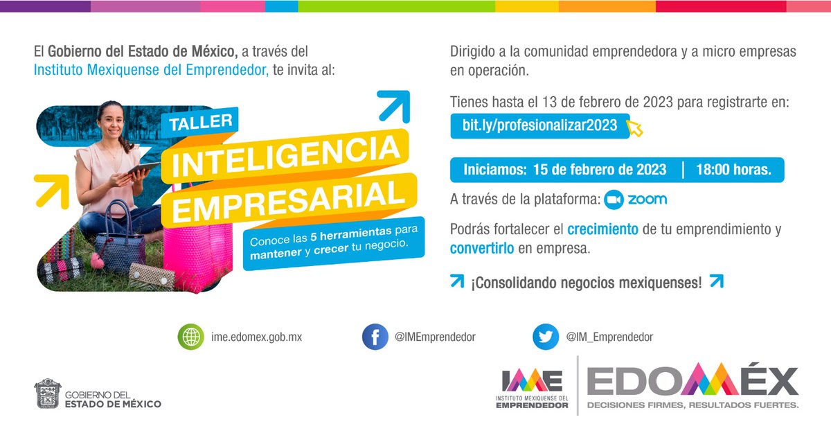 SedecoEdomex's tweet photo. ¡Es momento de #CrecerTuEmprendimiento! Participa en el taller “#InteligenciaEmpresarial” del @IM_Emprendedor y adquiere las cinco herramientas de crecimiento para fortalecer tu negocio.

Realiza tu registro en: https://t.co/dXR67sBPq4 https://t.co/BI720hkif9