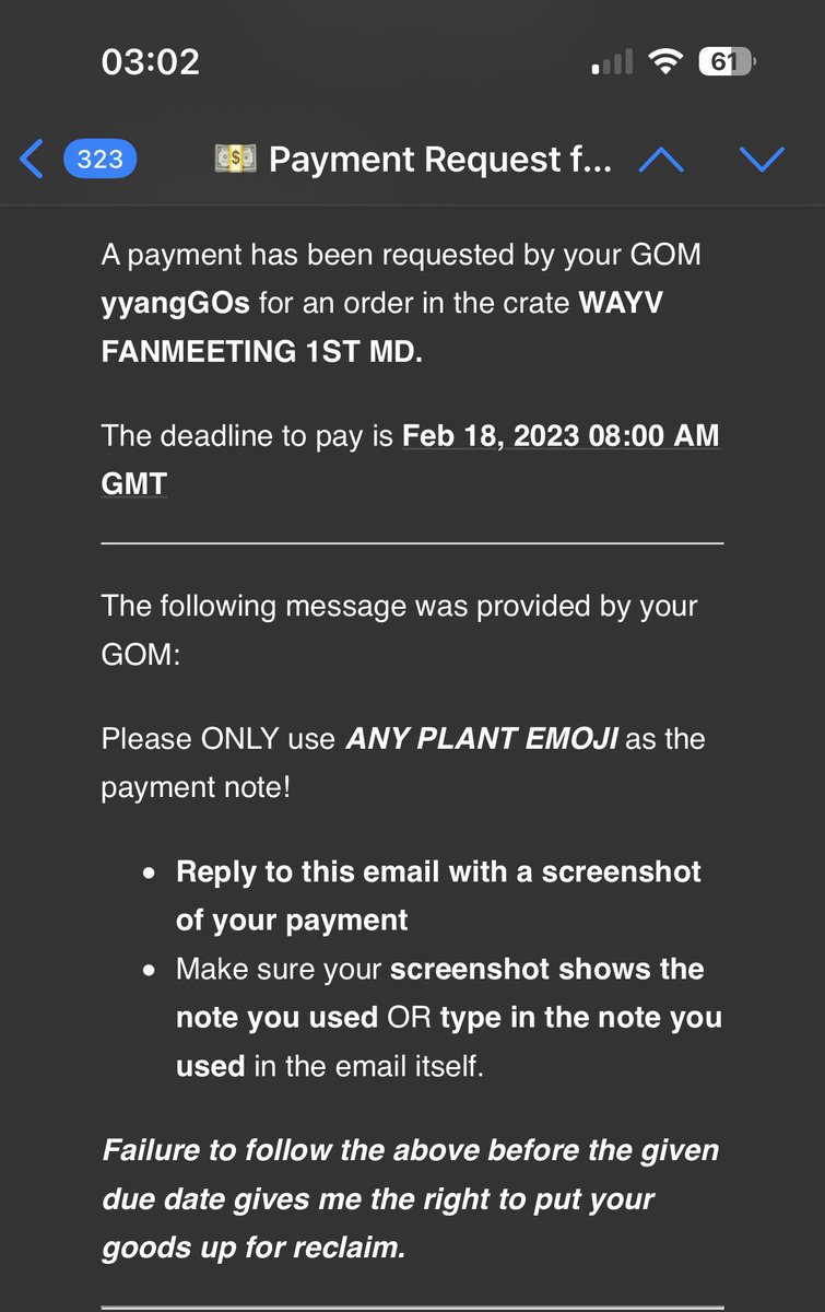 yyangGOs's tweet photo. #yyupdate sent ems emails for wayv fanmeeting 1st md ! due in a week <3 https://t.co/zHyMEmdvl4