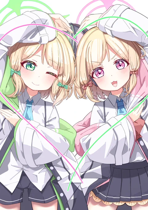 モモイ&amp;ミドリでハートポーズ #ブルアカ (9/100) 