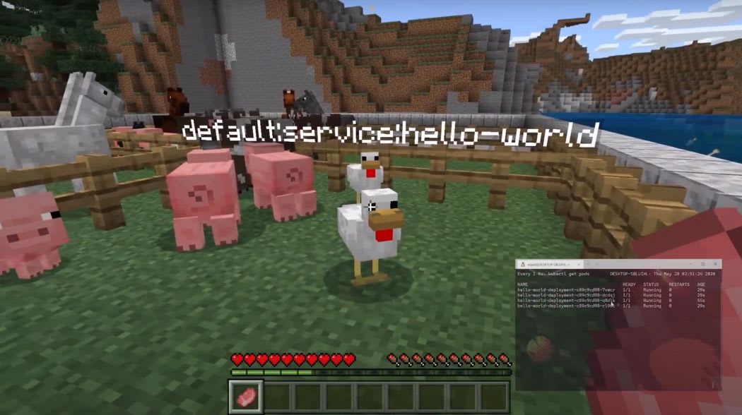 K8sArchitect's tweet photo. KubeCraftAdmin: this project allows you to do basic Kubernetes administration through Minecraft

➤ https://t.co/pn6Ej16EoZ https://t.co/9duSu8EKns