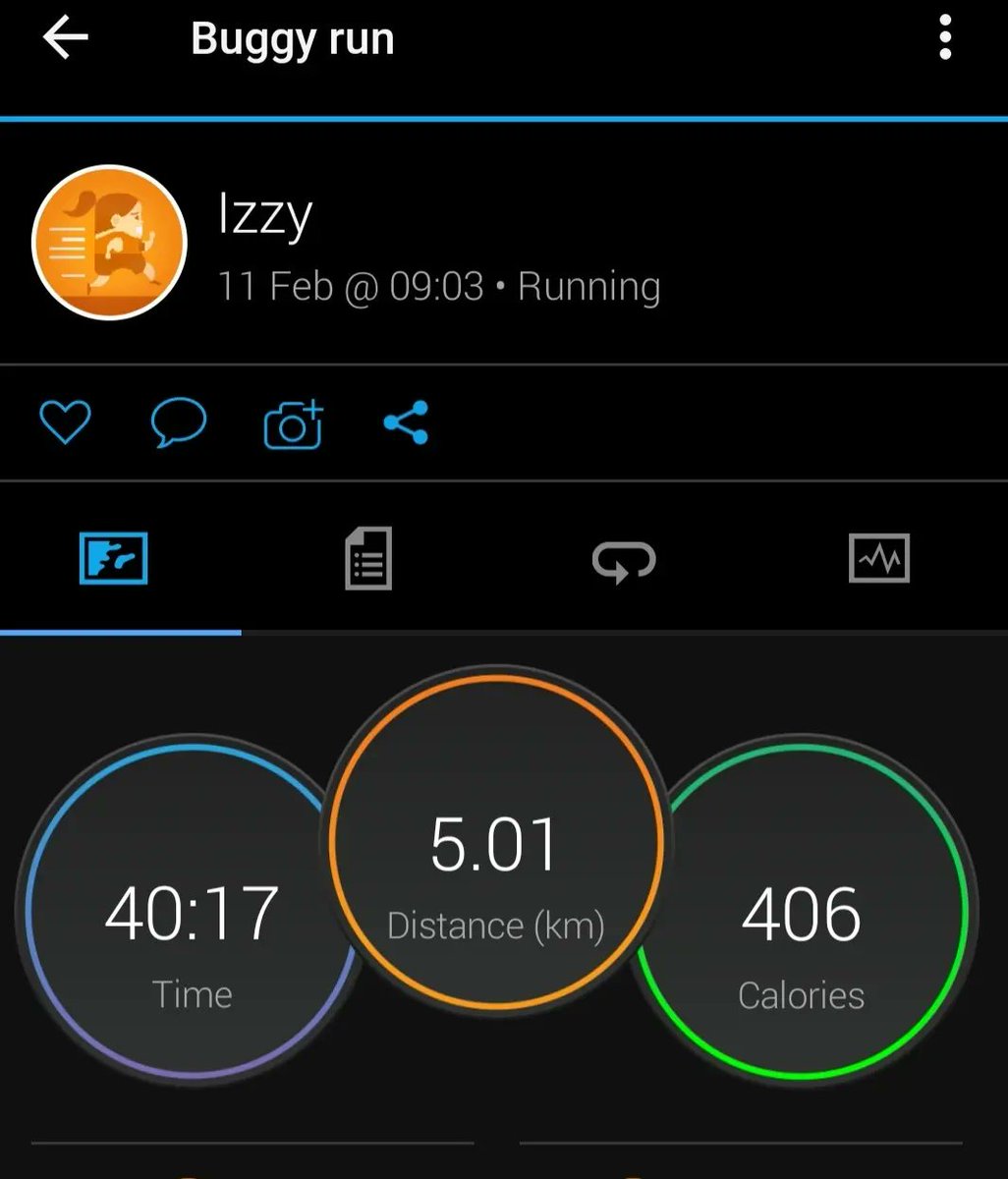 Izzy_CM's tweet photo. Saturday training update! I got used to a trademill so much 😅 it was one of my slower 5k's and I feel like I run 10 🤣 #buggyrun https://t.co/yudZenZ9XM